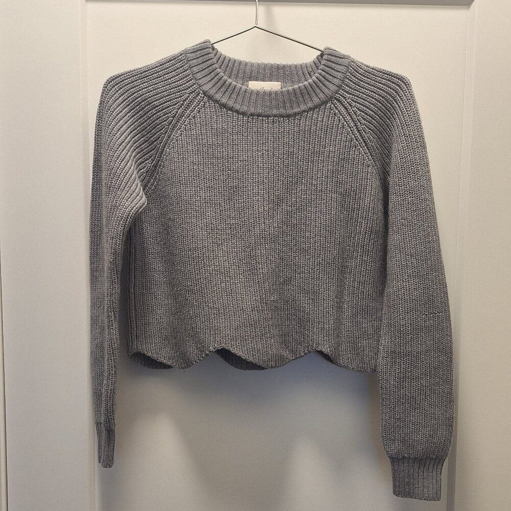 Wilfred sardou wool scalloped sweater